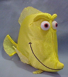 Finding Nemo stuffed animal Fish Bubbles Yellow Tang Disney's Finding Nemo Bubbles the Yellow Tang Mini Plush